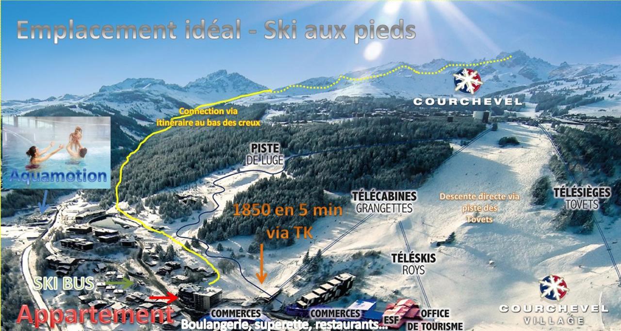 Courchevel 1550 - Veritable Ski Aux Pieds - Appartement Les Tovets T2 - 47M2 - 4P Kültér fotó